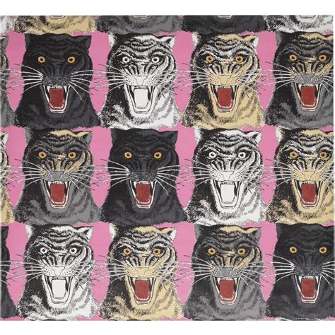 pink gucci wallpaper|Gucci tiger face print wallpaper.